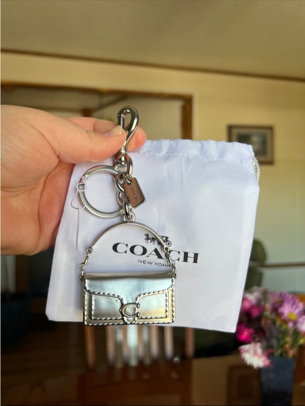 Coach Silver Tabby Bag Charm - Picture 6 of 7